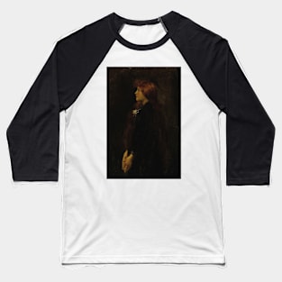 Portrait, Red Haired Beauty Standing in Profile by Jean-Jacques Henner Baseball T-Shirt